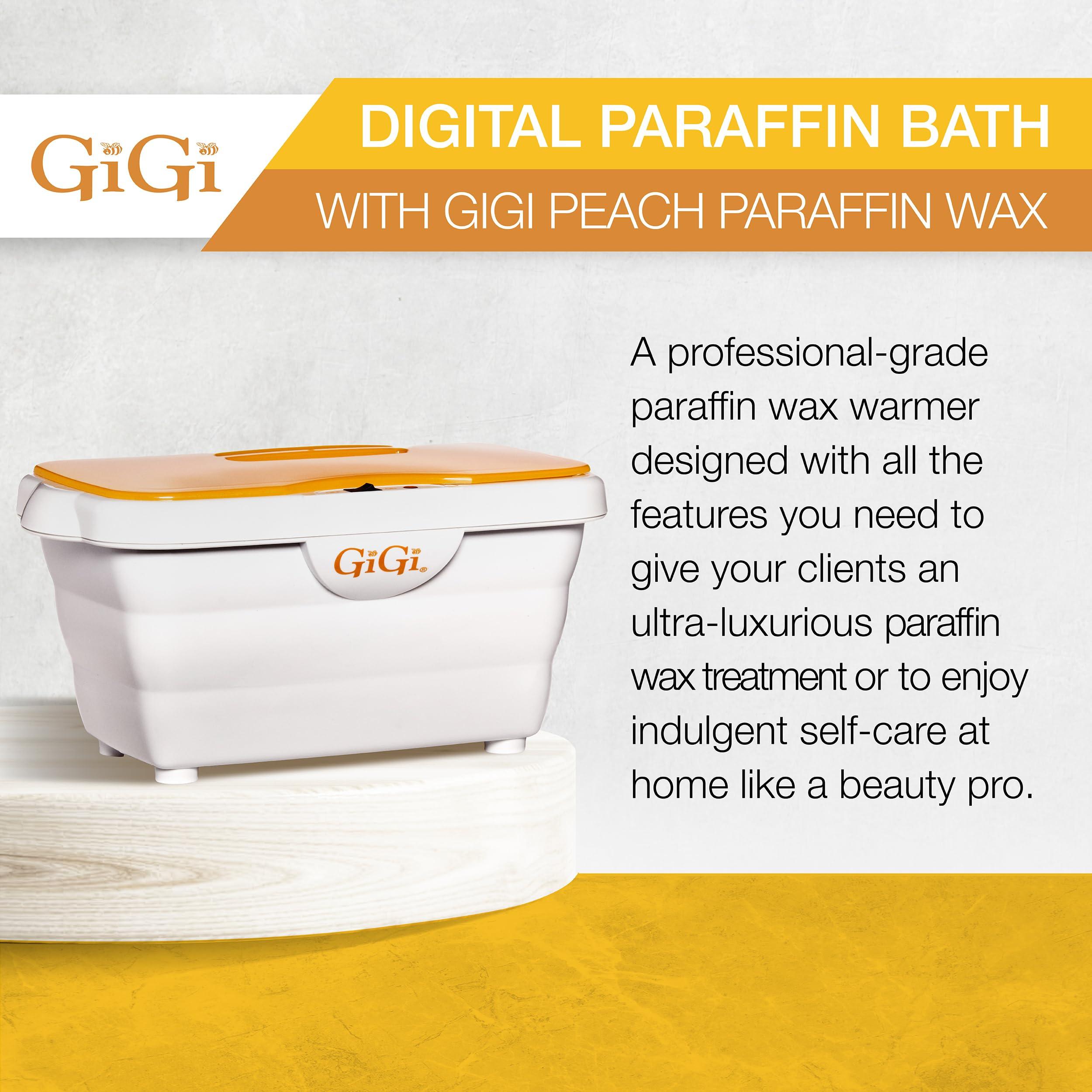 GiGi GiGi Paraffin Wax, Digital Paraffin Wax Bath for Hand and Foot Therapy, with Peach Paraffin Wax, 6 lbs.
