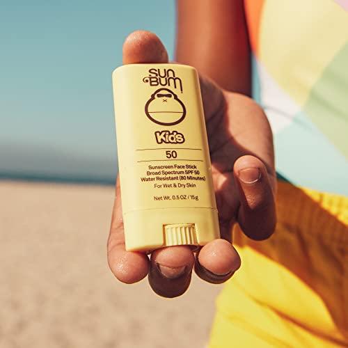 Sun Bum Sun Bum Kids SPF 50 Clear Sunscreen Face Stick | Wet or Dry Application | Hawaii 104 Reef Act Compliant (Octinoxate & Oxybenzone Free) Broad Spectrum UVA/UVB Sunscreen | 0.53 oz (Pack of 2)