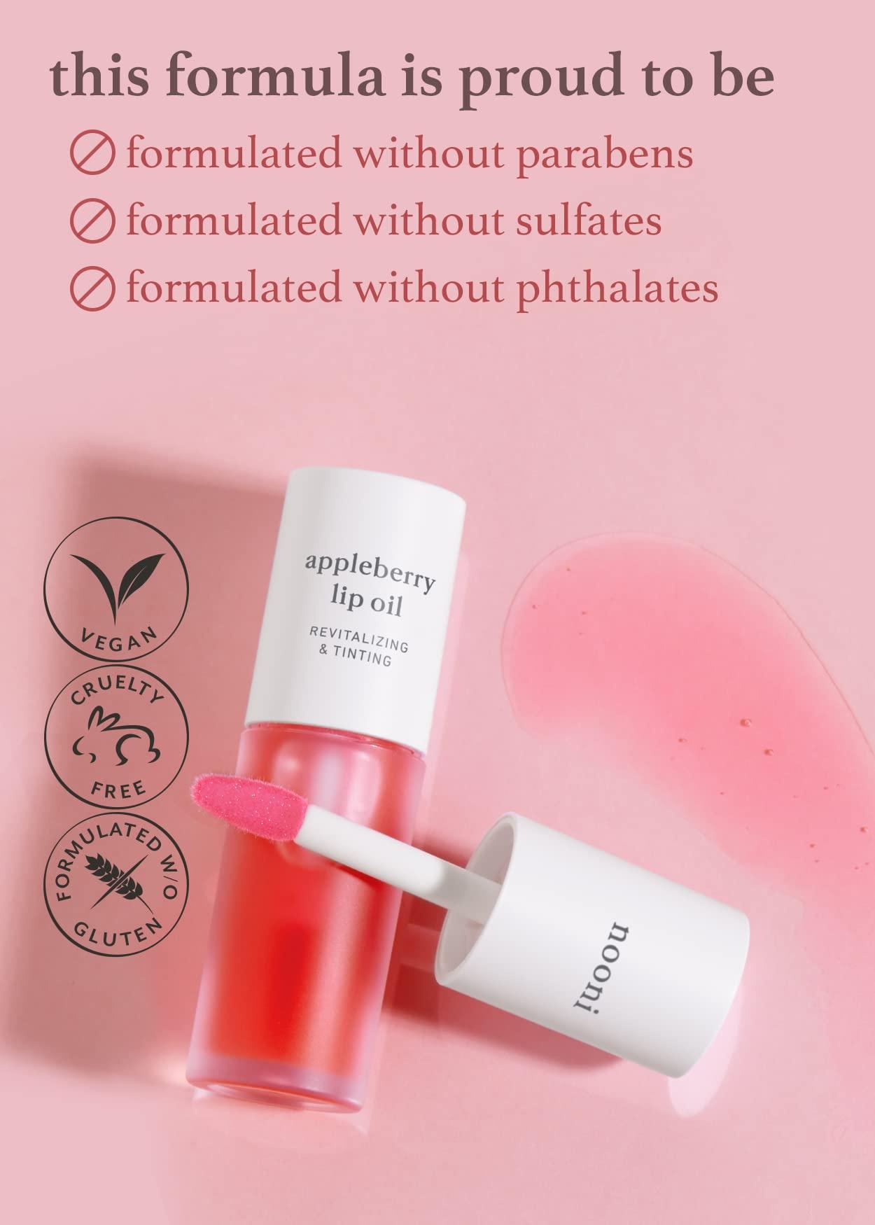 NOONI Nooni Korean Lip Oil - Appleplum, 0.12 Fl Oz + Korean Lip Oil - Appleberry, 0.12 Fl Oz + Korean Lip Oil - Appletea, 0.12 Fl Oz Bundle