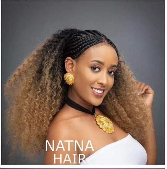 NATNA HAIR NATNA HAIR Synthetic 4 Bundle Hair Extension for Traditional Eritrean Ethiopian Hair Braiding (Sanday Ombre 27), 13.0 Ounce