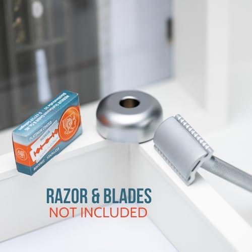 MERKUR MERKUR Razor Stand 4006 in Matt Chrome | Made in Germany | Fits MERKUR Models 15, 33, 23, 24, 25, 34, 37