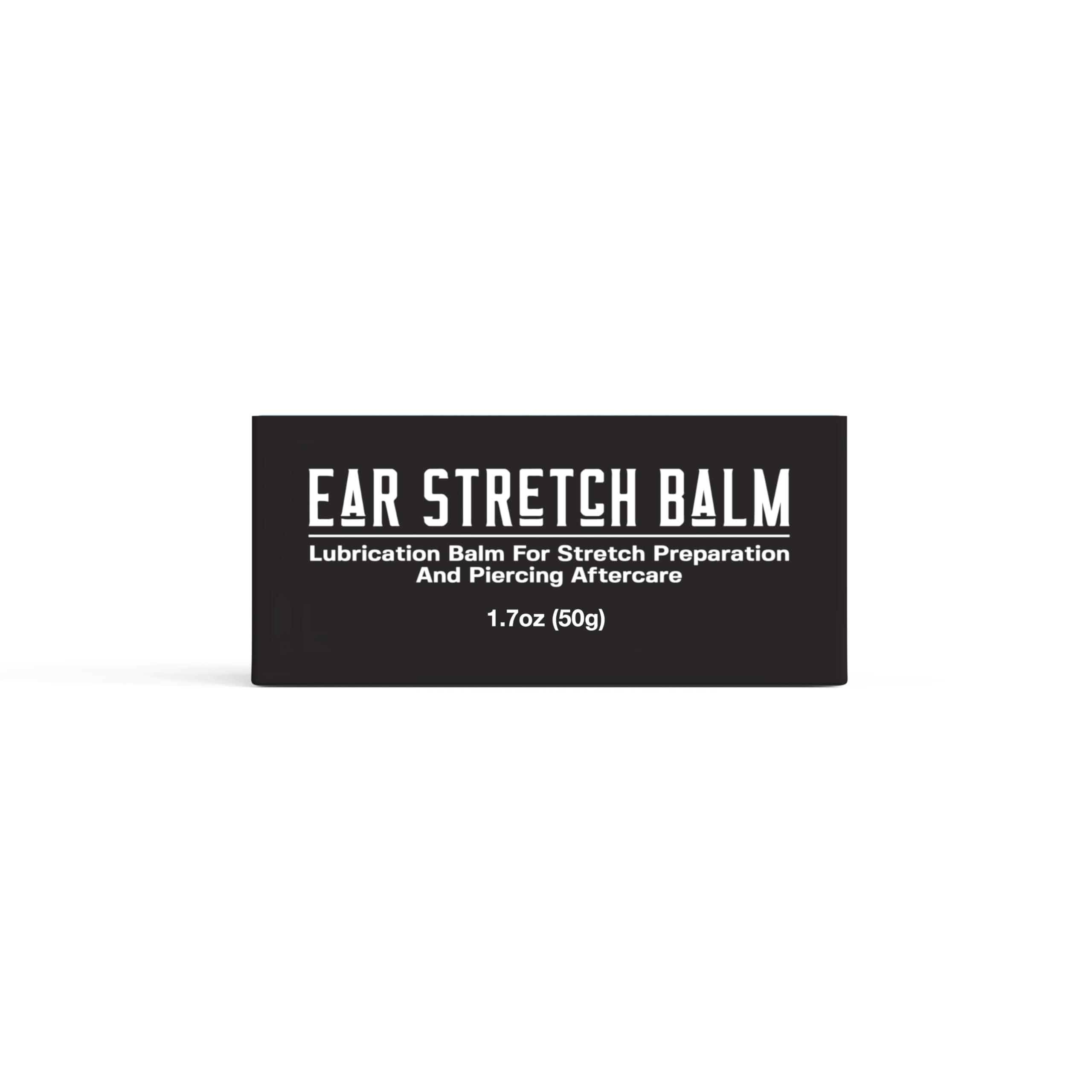 BASE LABORATORIES BASE LABORATORIES Ear Stretching Balm For Ear Gauges | Ear Stretching Balm For Earlobe Stretching & Preparation | All Natural Piercing Aftercare With Shea Butter & Eucalyptus Oil | 1.7 oz