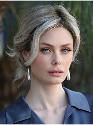 Jon Renau Maxwigs Rachel Lite Wig Color FS27 Strawberry Syrup - Jon Renau Wigs 15\" Long Wavy Layers Hand-Tied SmartLace Front Monofilament Top Synthetic Women\'s Light Density Bundle MaxWigs Booklet, Comb