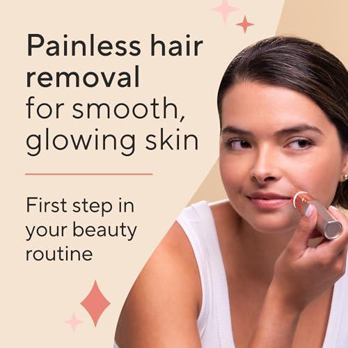 Finishing Touch Finishing Touch Flawless Facial Hair Remover for Women, Rose Gold Face Razor with LED Light, Recyclable Packaging
