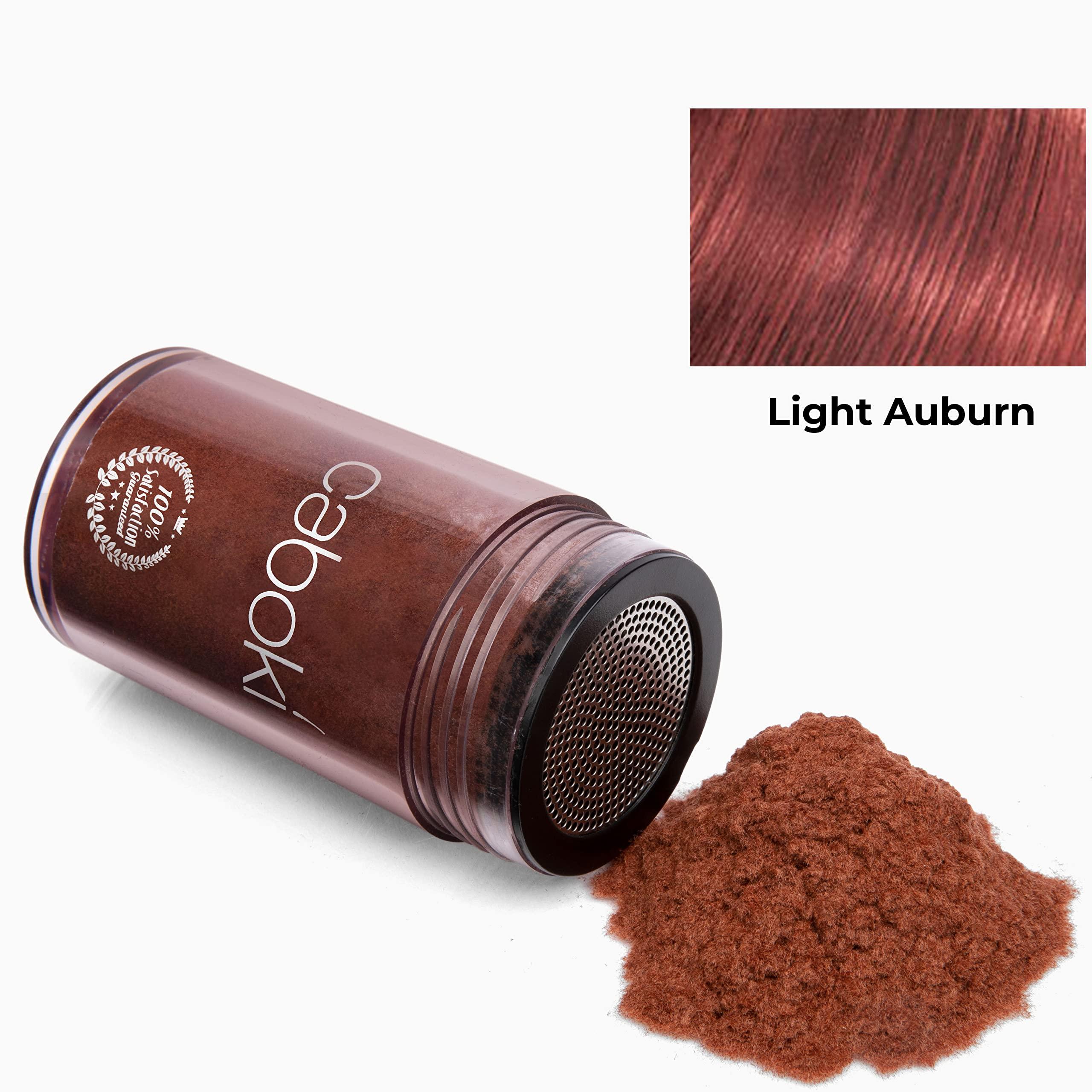 Caboki Caboki Hair Loss Concealer. All-Natural, Plant-Based Hair Building Fiber. Covers Bald Spot and Thinning Hair. Make Thin Hair Look 10X Fuller Instantly.(30G, 90-Day Supply). Light Auburn