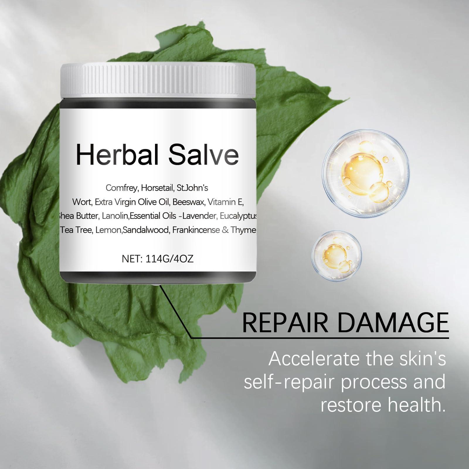 WEERSHUN Organic Herbal Salve 4oz - Comfrey Organic Herbal Salve 2 Bottles