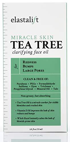 Elastalift Elastalift Tea Tree Oil Facial Spot Treatment W/Witch Hazel Clarifying Tea Tree Oil For Face Helps Target Redness, Acne, Bumps, Dry Itchy Skin, & Large Pores Non-Irritating, 1.8 Fl Oz (2-Pack)