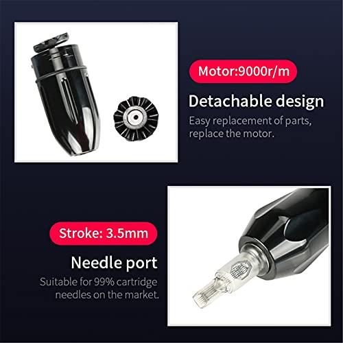 MAXS Rocket Motor Tattoo Machine Professional Tattoo Kit Rotary Tattoo Pen with Tattoo LCD Power Supply for Coil And Rotary Tattoo Gun Machine,Green