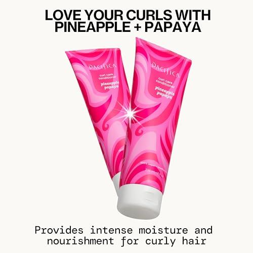 Pacifica Pacifica Curly Hair Conditioner - Pineapple Papaya Curls Hair Care Treatment, Designed to Enhance Natural Curls, Color-Safe, Vegan & Cruelty-Free Dermatologist Tested