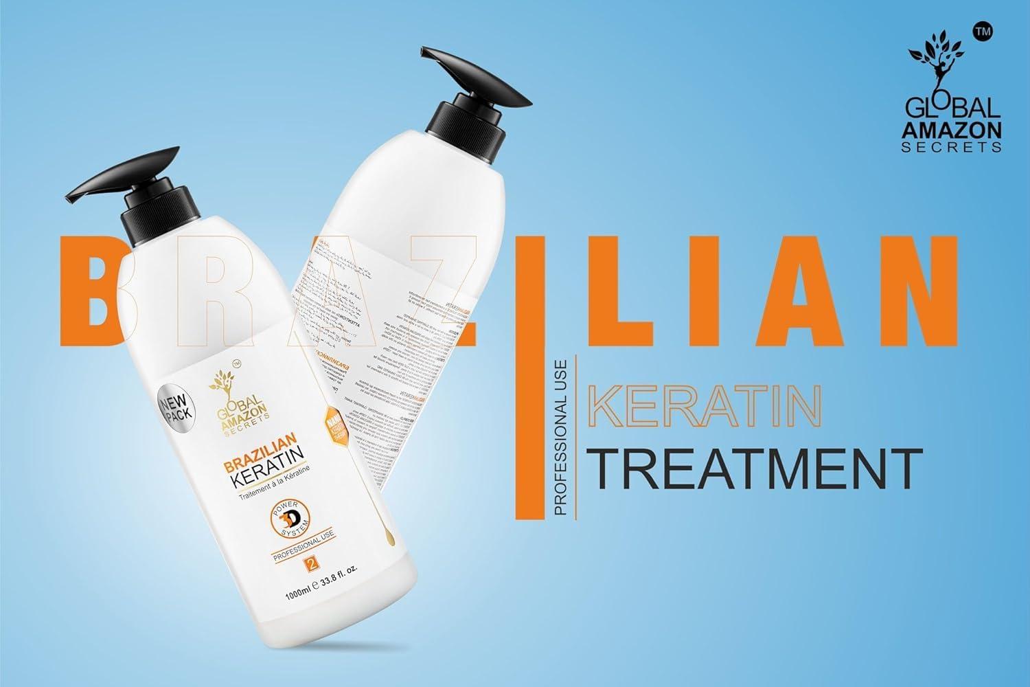 genric Keratin Global Amazon Secrets Brazilian Unscented Keratin Treatment, All Hair Type For Men & Women 1000Ml