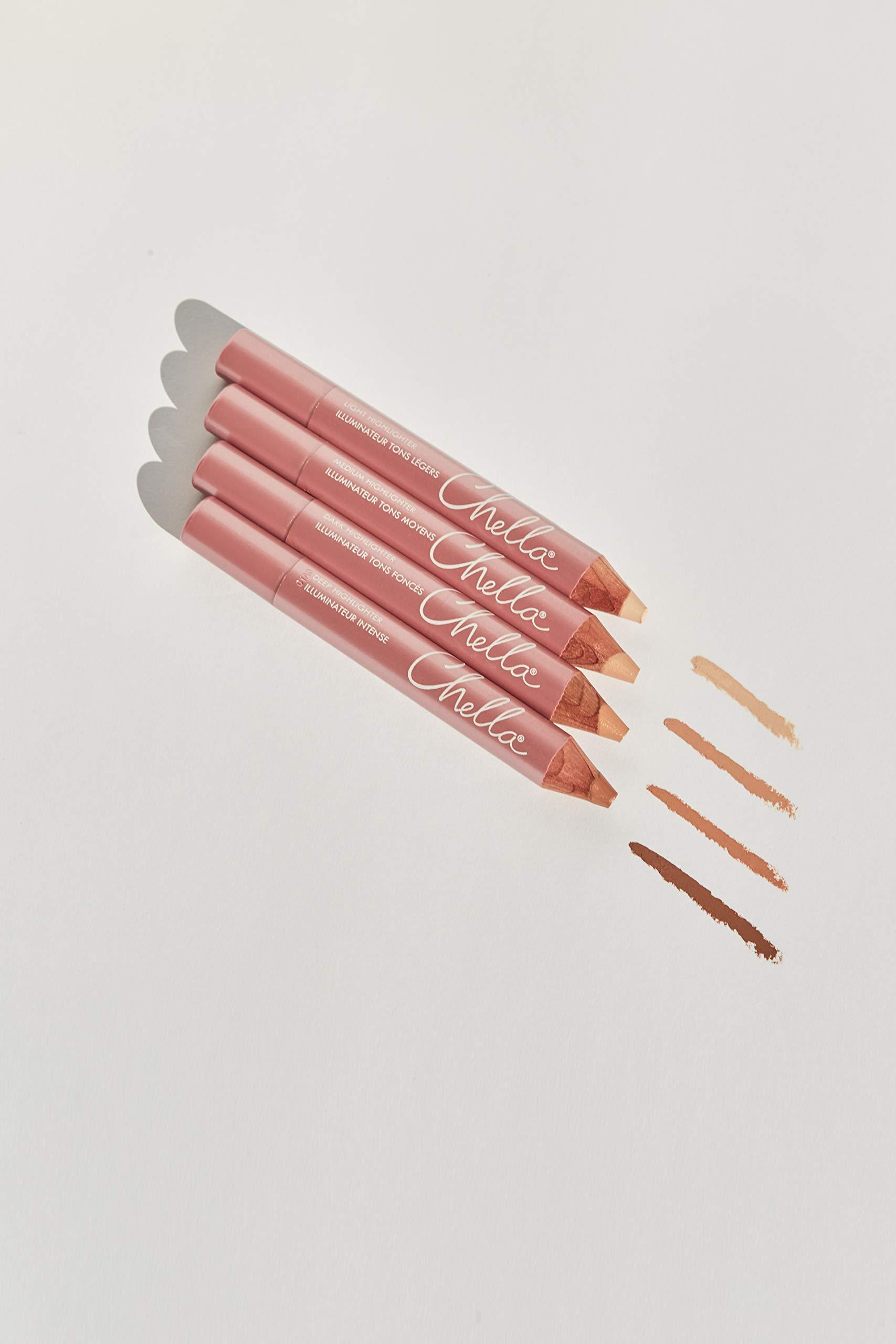 Chella Chella Highlighter Makeup Pencil - Vegan, Cruelty Free, Paraben Free, Gluten Free - Use as a Highlighter, Concealer and Under Eye Liner (Light Matte)