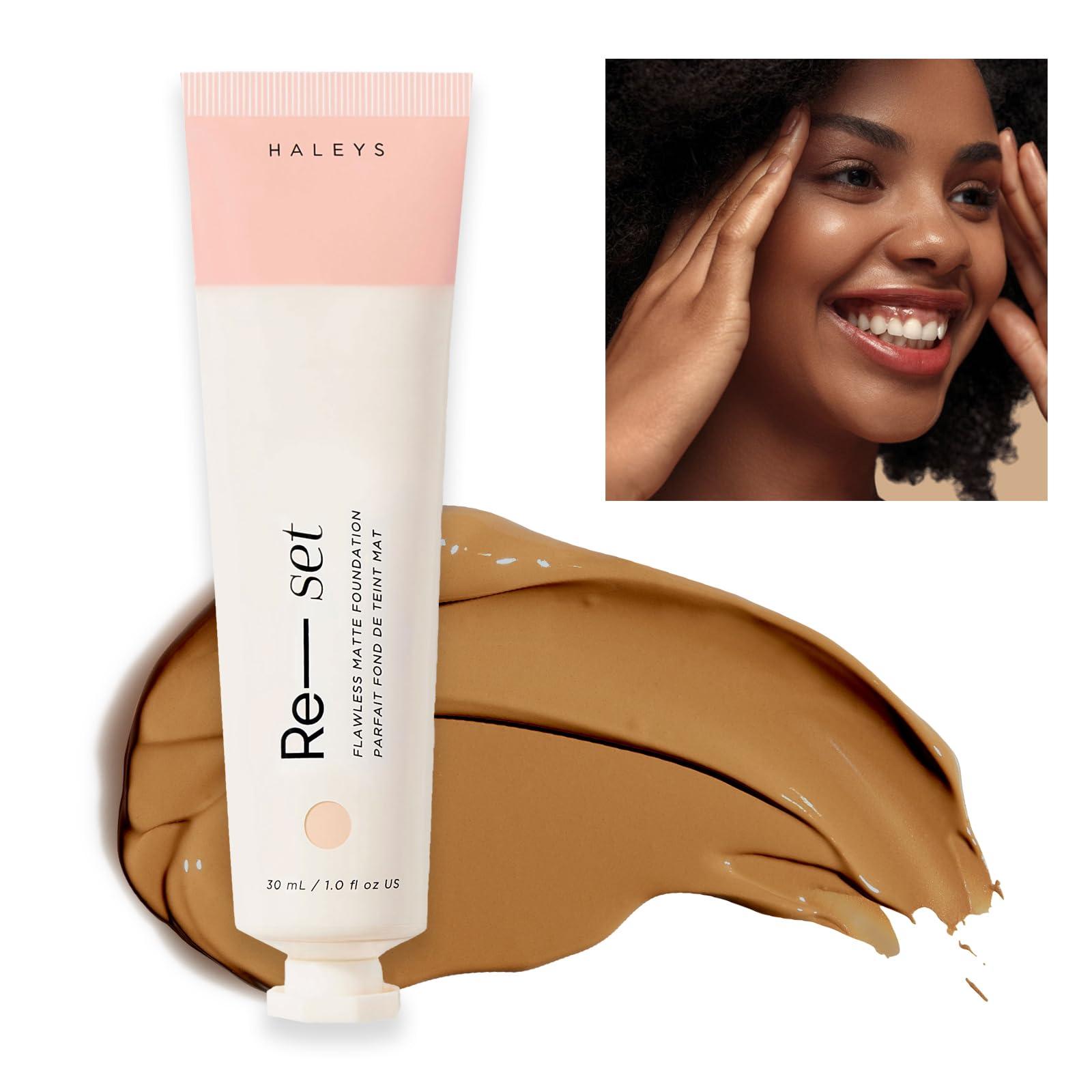 HALEYS Re-set Full Coverage Matte Foundation - Oil-Free Liquid Foundation with Double-Dose Pigments for Smooth, Natural Finish - Long-Lasting Foundation for Sensitive, Acne-Prone Skin by Haleys (7)