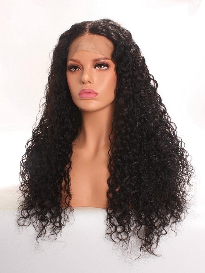 KEHSLCIM KEHSLCIM Brazilian Remy Human Hair Long Curly 13X4 Lace Front Wigs Pre Plucked Baby Hair Wavy-26inch 200% Density