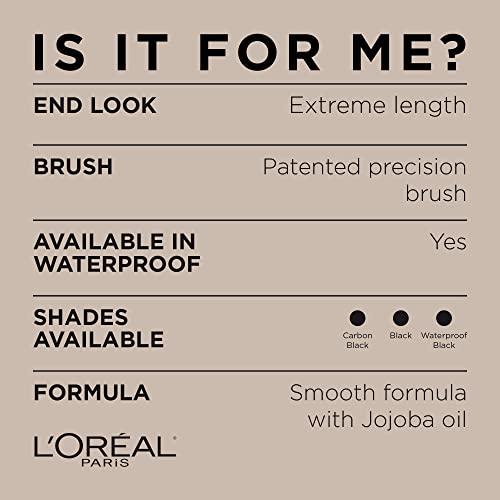 LOral Paris L\'Oreal Paris Makeup Telescopic Original Lengthening, Lash Separating Mascara with Dual Precision Brush, Waterproof, Black, 0.27 Fl Oz., 1 Count (Pack of 2)