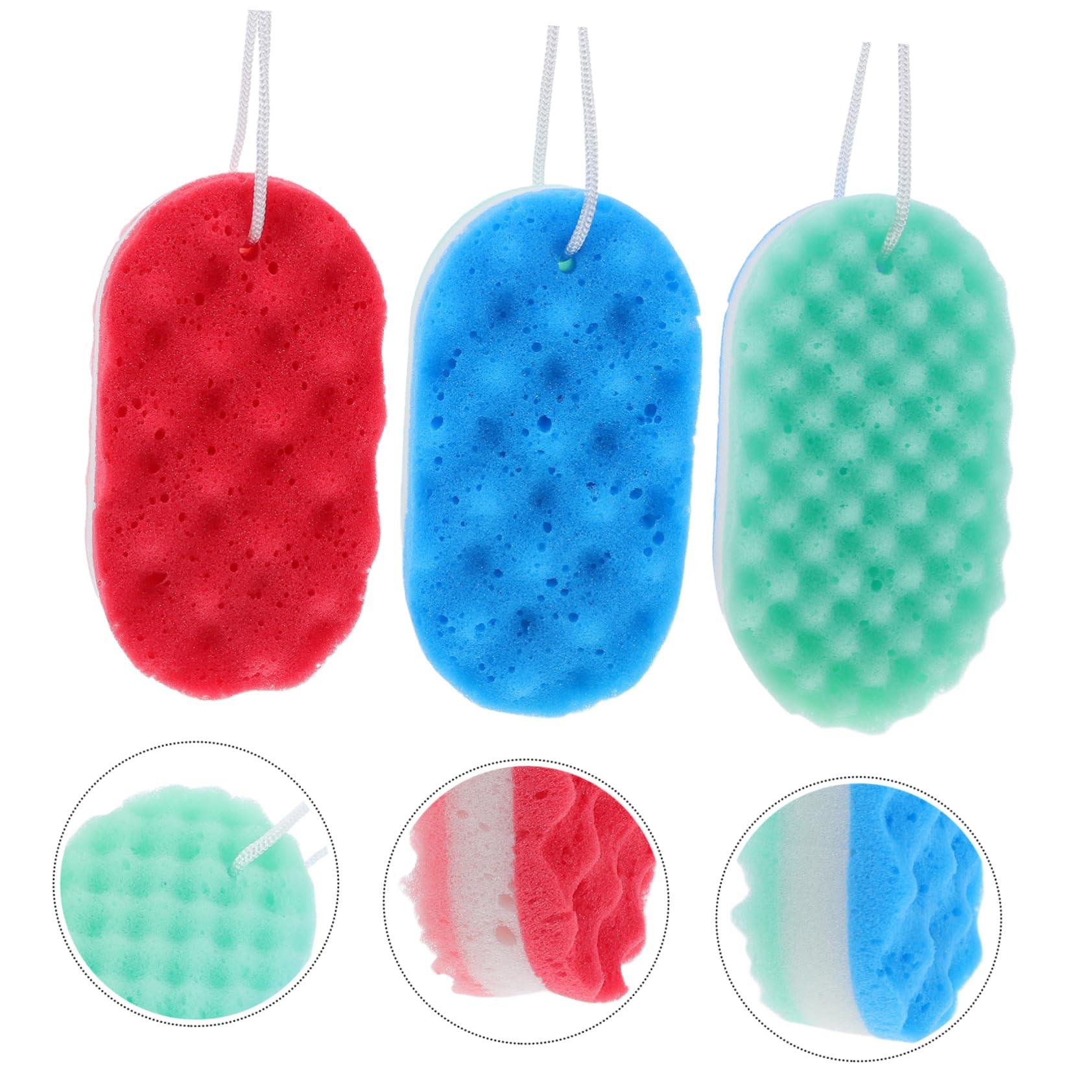 FOMIYES FOMIYES Shower Sponge Double Sided Bath Sponges for Shower Wavy Sponge Cleaning Body Scrubber Soft Gentle Skin Scrubber