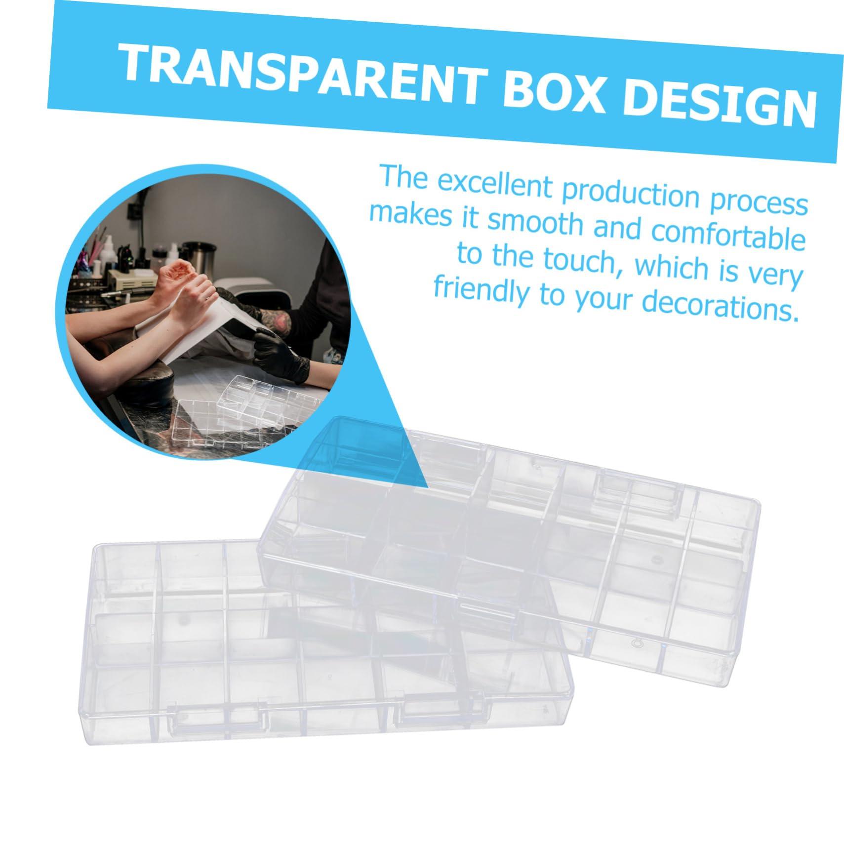 Mikinona Mikinona Pcs Nail Boxes for Press Ons Fake Nails Tech Case Organizer Pp Material Storage Box for Art