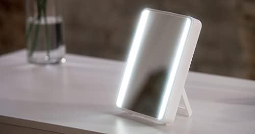 iHome iHome Beauty Portable Makeup Mirror with Bluetooth Speaker, 6" X 8" LED Distortion Free Mirror, Perfect for Travel Up to 20 Hours on a Single Charge