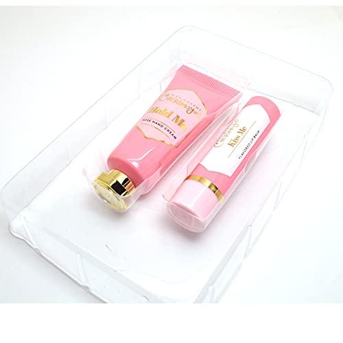Cherimoya Max Makeup Cherimoya 1 Gift Set of Hold & Kiss Me [ Rose Hand Cream + Vanilla Lip Balm ] + 1 Cosmetic Zipper Bag