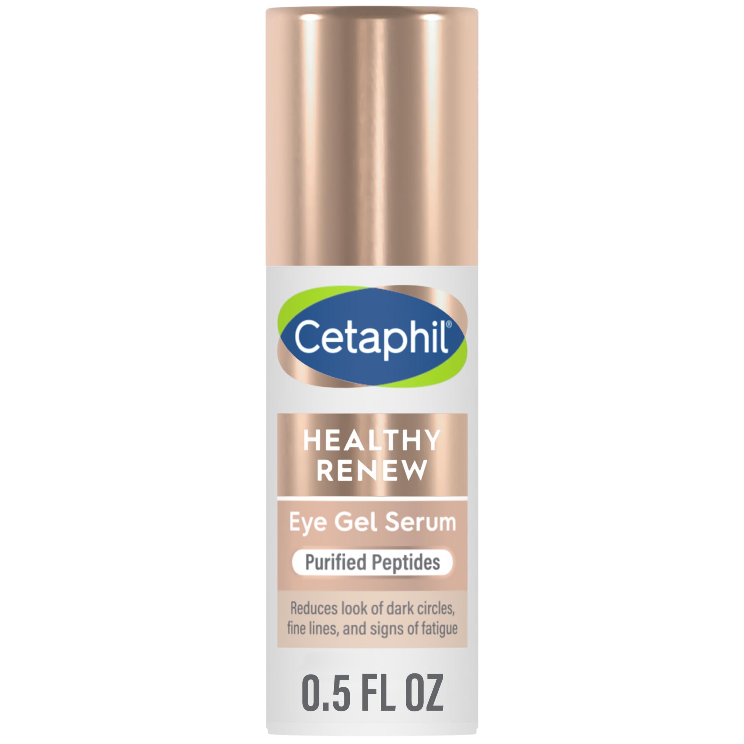 Cetaphil Cetaphil Healthy Renew Hydrating Eye Gel Serum 0.5 Oz, 24Hr Under Eye Cream for Anti Aging, Reduces the Appearance of Dark Circles and Wrinkles, Retinol Alternative Peptide Serum, For Sensitive Skin