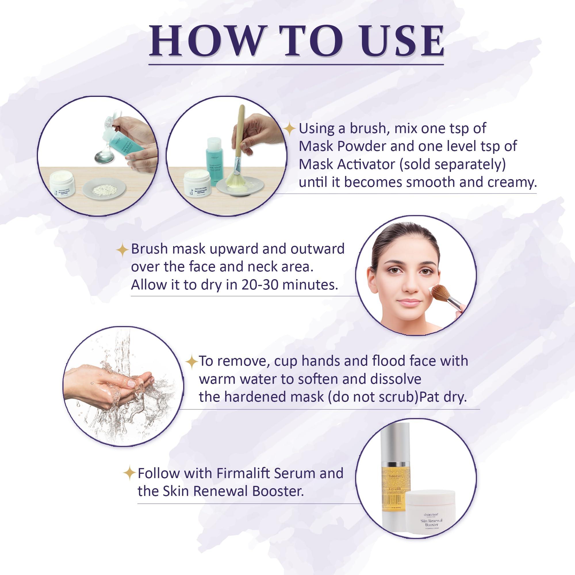 Distinction Distinction Non-Surgical Face Lift Mask Powder | Antiaging Mask to Tighten & Tone Skin | Contains Vitamin E for Radiant Younger Skin (1 Oz)