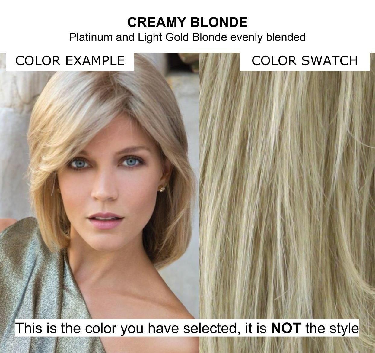 Rene of Paris & Christy's Wigs Bundle - 3 items: Lizzy Wig by Rene Paris, Christy\'s Wigs Q & A Booklet & Wide Tooth Comb - Color:CREAMY BLONDE