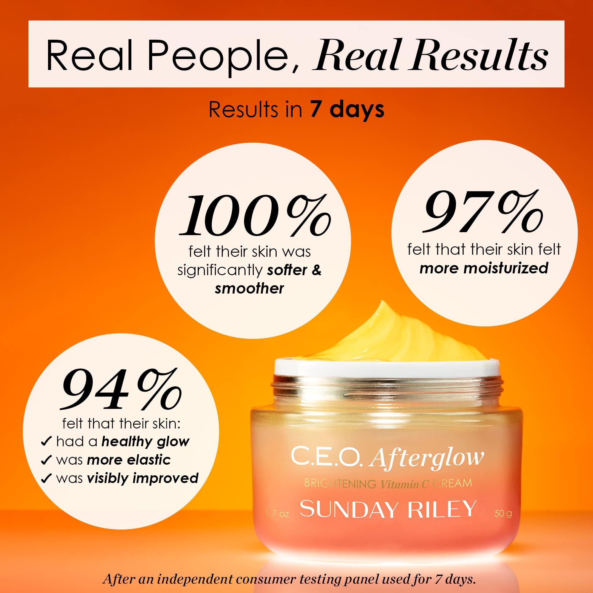 Sunday Riley C.E.O. Afterglow Brightening Vitamin C Gel Cream I Lightweight Firming Hydration