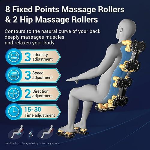 Mazzup Mazzup Full Body Zero Gravity Shiatsu Massage Chair with Fully Assembled, LCD Screen, Shortcut Keys, USB Charging Port, Heat, for Loved Ones, Parents, Black