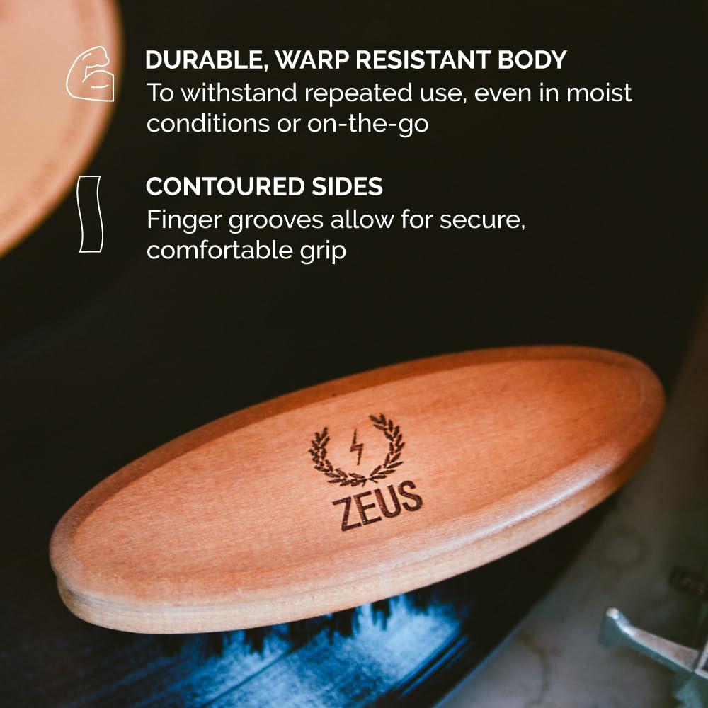 ZEUS ZEUS Pocket Beard & Mustache Brush for Men, Travel Size Beard Brush, Firm Boar Bristles (Made in Germany) N91