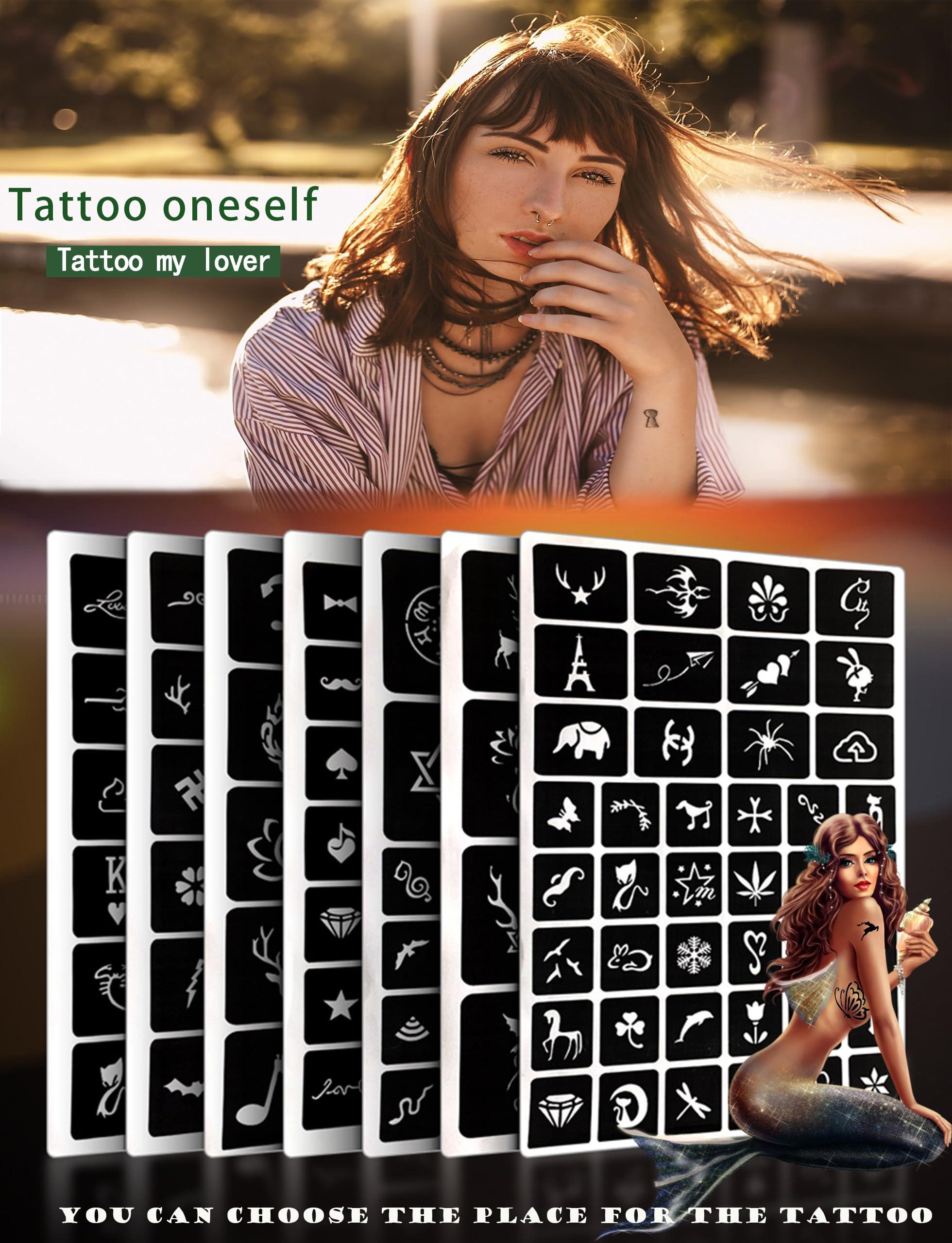 DAWNGHY Tattoo Kit.DAWNGHY Tattoo Gun Kit Rotary Tattoo Machine Kit Complete Tattoo Pen Kit with 157 PCS Tattoo template Tattoo Cartridges Needles Tattoo Supplies for Beginners.Diversify tattoos to practice skin-WTK007