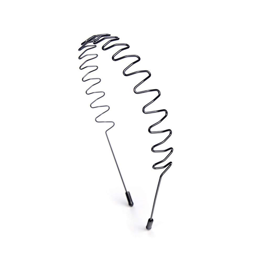 MansWill Mens Slicked Back Hair band, Outdoor Sports Fashion Pigtail HeadBand/Never Paint-shedding Metal Head Buckle Clip for Mens Long Hair, Braid and other Hair Styles - Big Wave