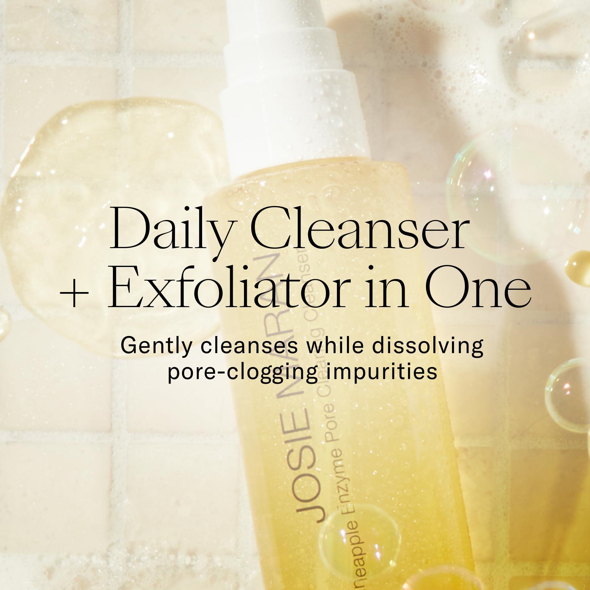 Josie Maran Josie Maran Pineapple Enzyme Foaming Cleanser - Gentle Face Wash & Pore Cleaner - Dissolves Impurities & Dead Skin - Use for a Smooth, Radiant Complexion (5 Fl Oz)