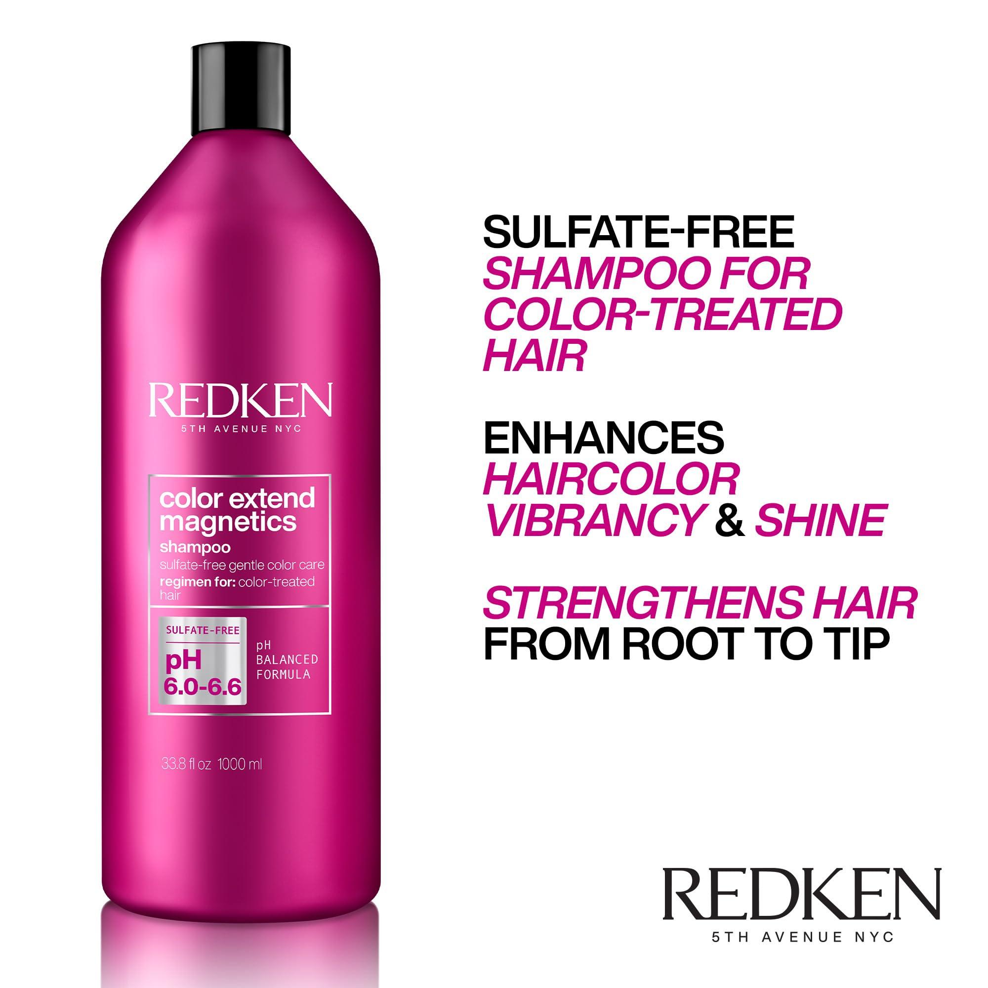 REDKEN Redken Color Extend Magnetics Shampoo | For Color-Treated Hair | Gently Cleanses & Protects Color | With Amino Acid | Sulfate-Free | 33.8 Fl Oz