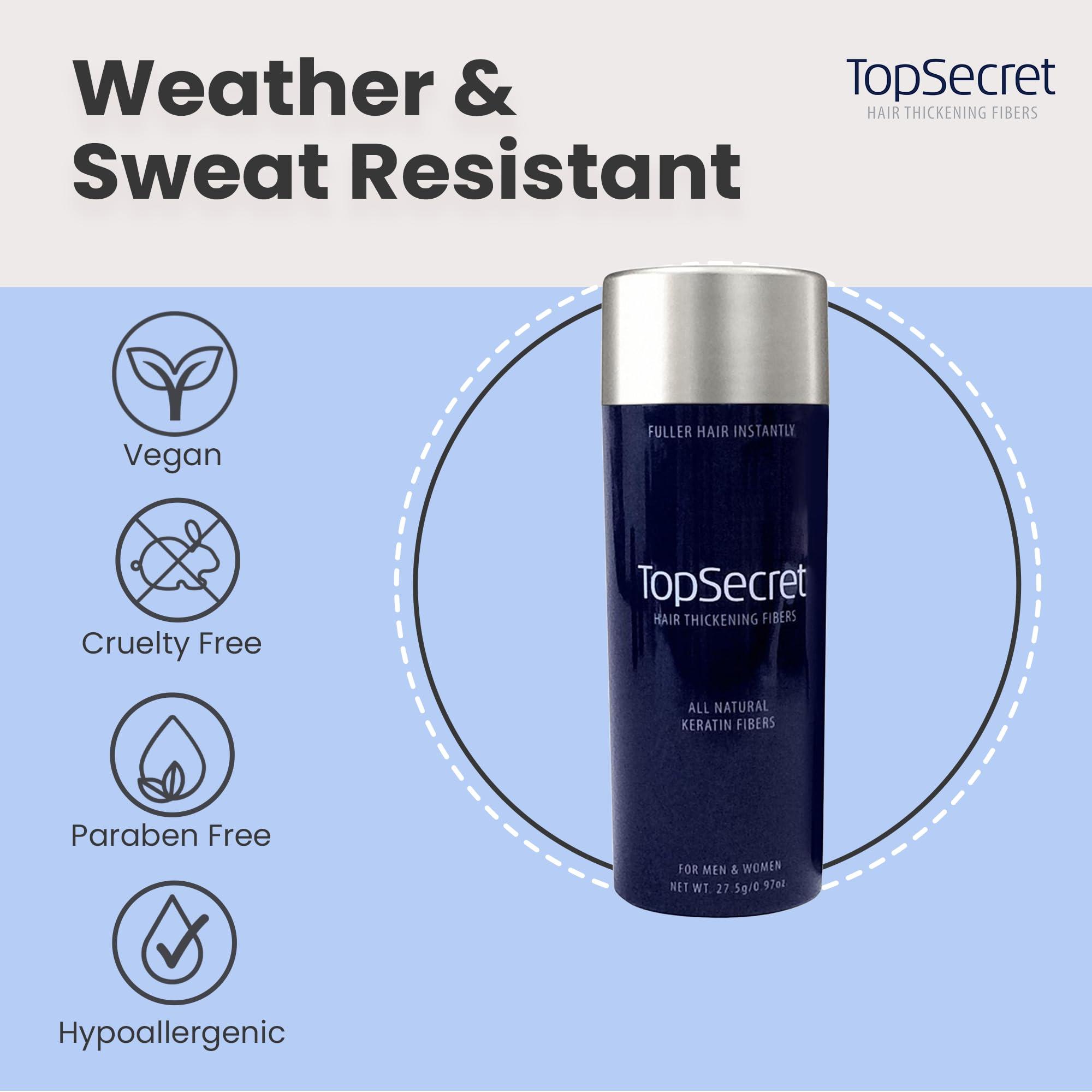 Top Secret Top Secret Hair Thickening Building Fibers Refills - Undetectable & Natural Hair Filler - for Men & Women - Instantly Fill In Fine Thinning Hair - Weather & Sweat Resistant (Light Blonde, Travel)