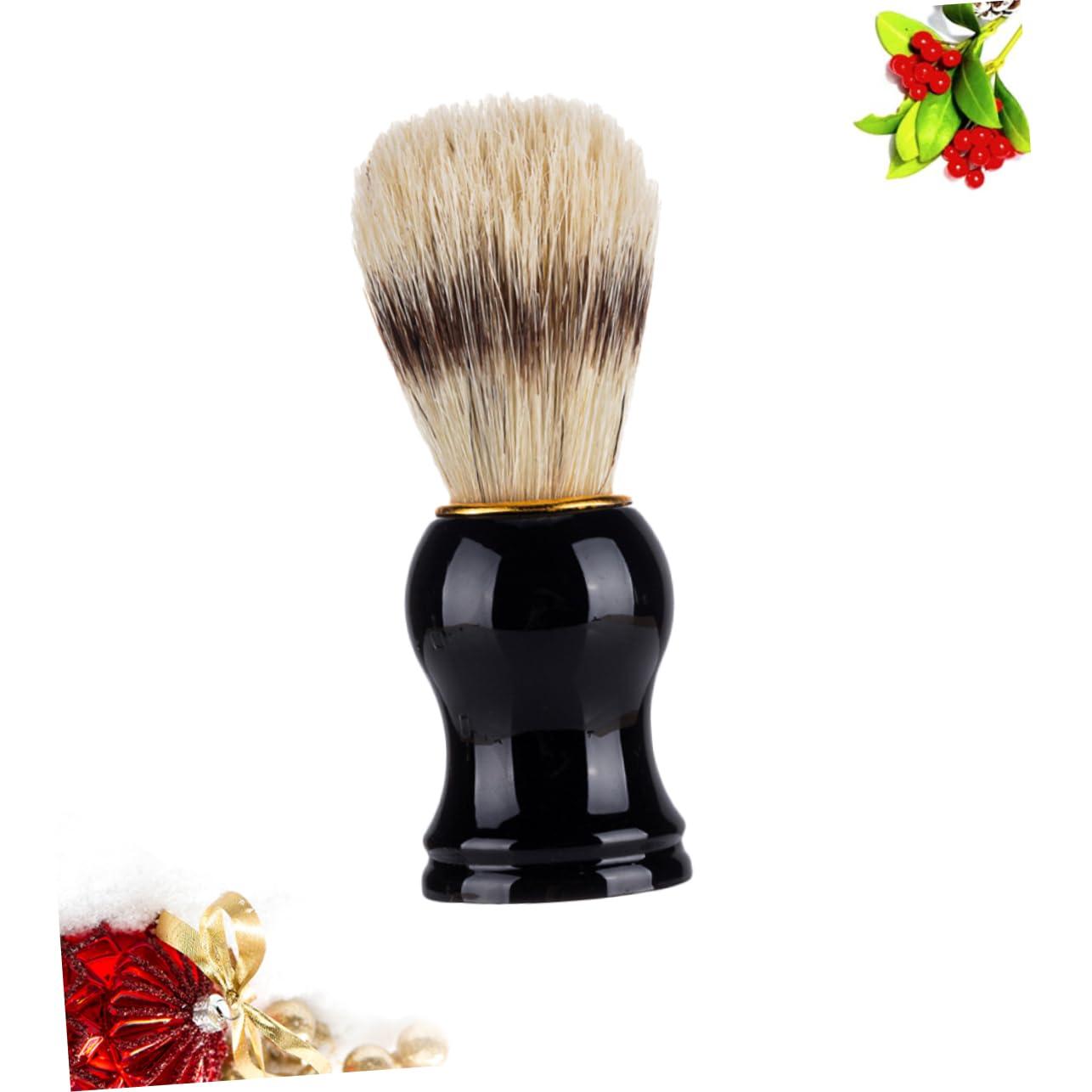Hemoton Hemoton Barber Shaving Brush for Men Soft Bristles Beard Cleaning Brush Smooth Shave