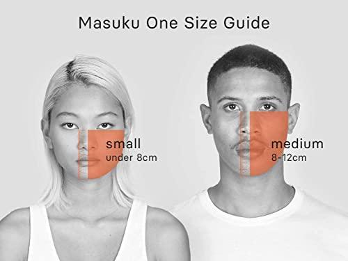 Masuku Masuku One Face Mask | Black Smooth | Nano-Fibre Filtration | High Performance Face Covering | Medium