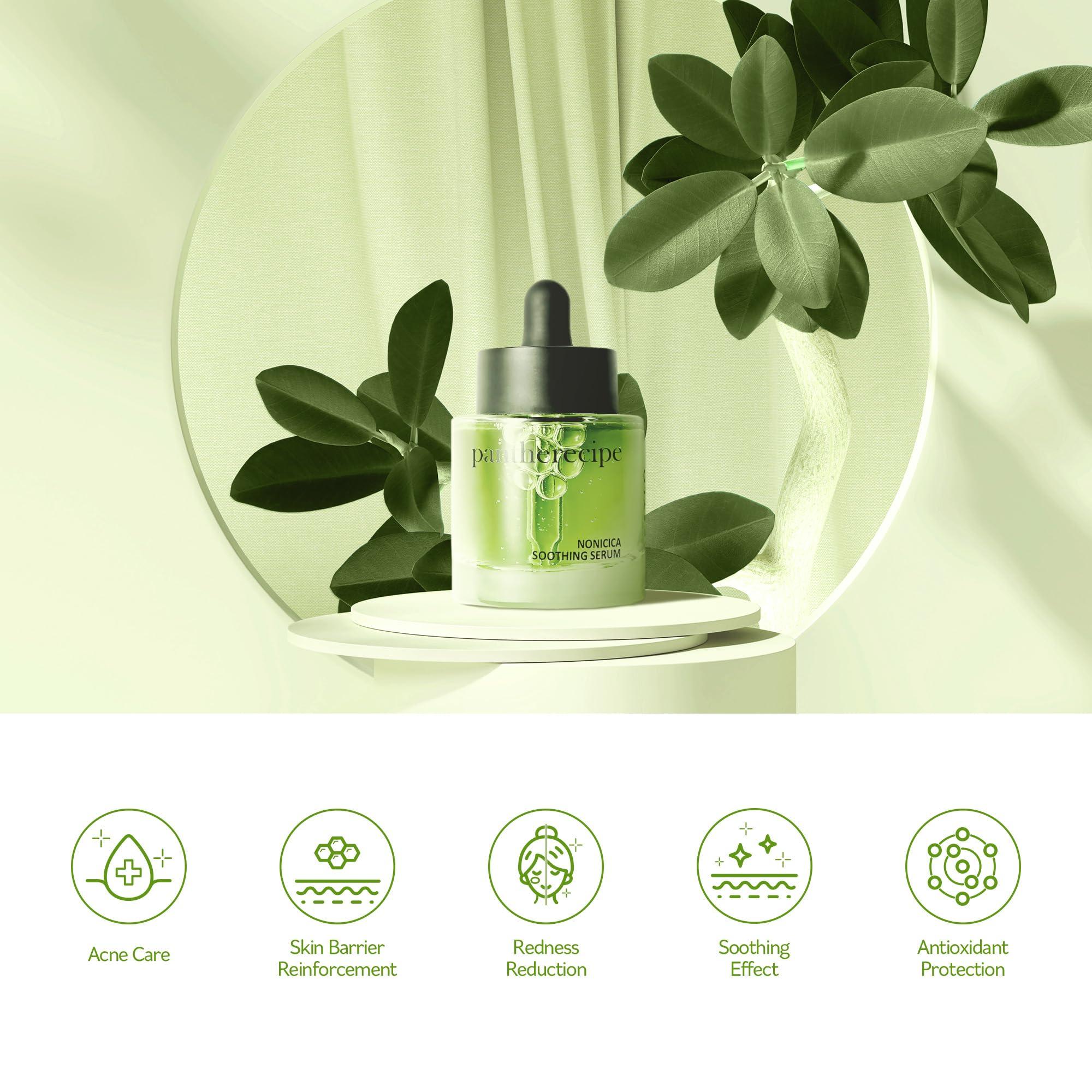 PESTLO PESTLE + ROAD PESTLO Pantherecipe Nonicica Soothing Serum 1.01 fl oz 30ml - Korean Skincare for All Skin Type, Soothing, Nourishing, Pore Tightening, Sebum Control