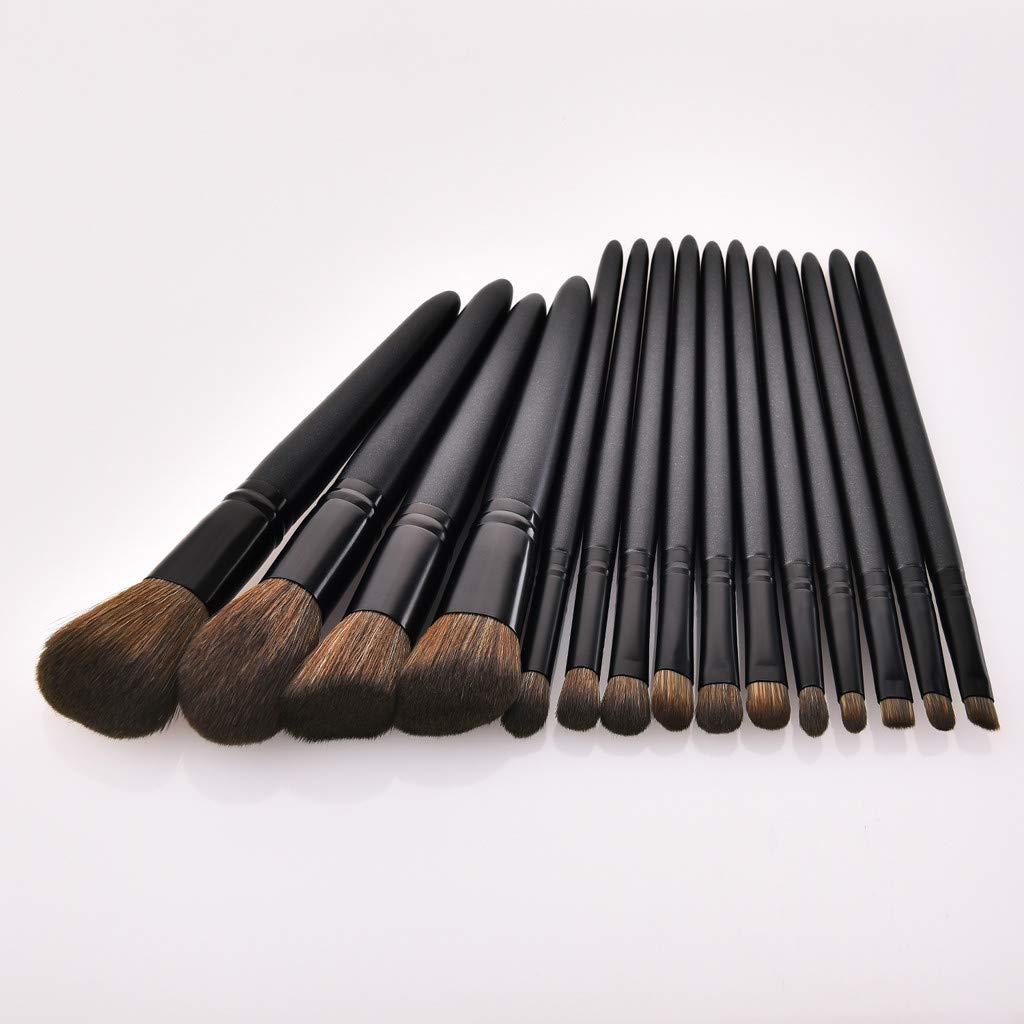 IBDRYKK IBDRYKK Foundation Eyeshadow Wooden 15PCS Cosmetic Brush Powder Black Makeup Brush Brush Hair Brush Holder Organizer