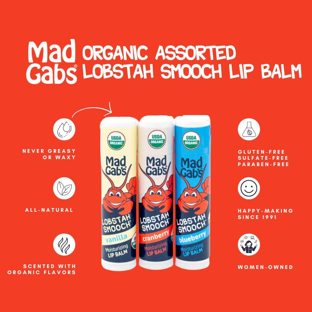 Mad Gab\'s Mad Gab\'s Lobstah (Lobster) Smooch Lip Balm | Moisturizing and Certified Organic | Made with Organic Olive Oil and Beeswax