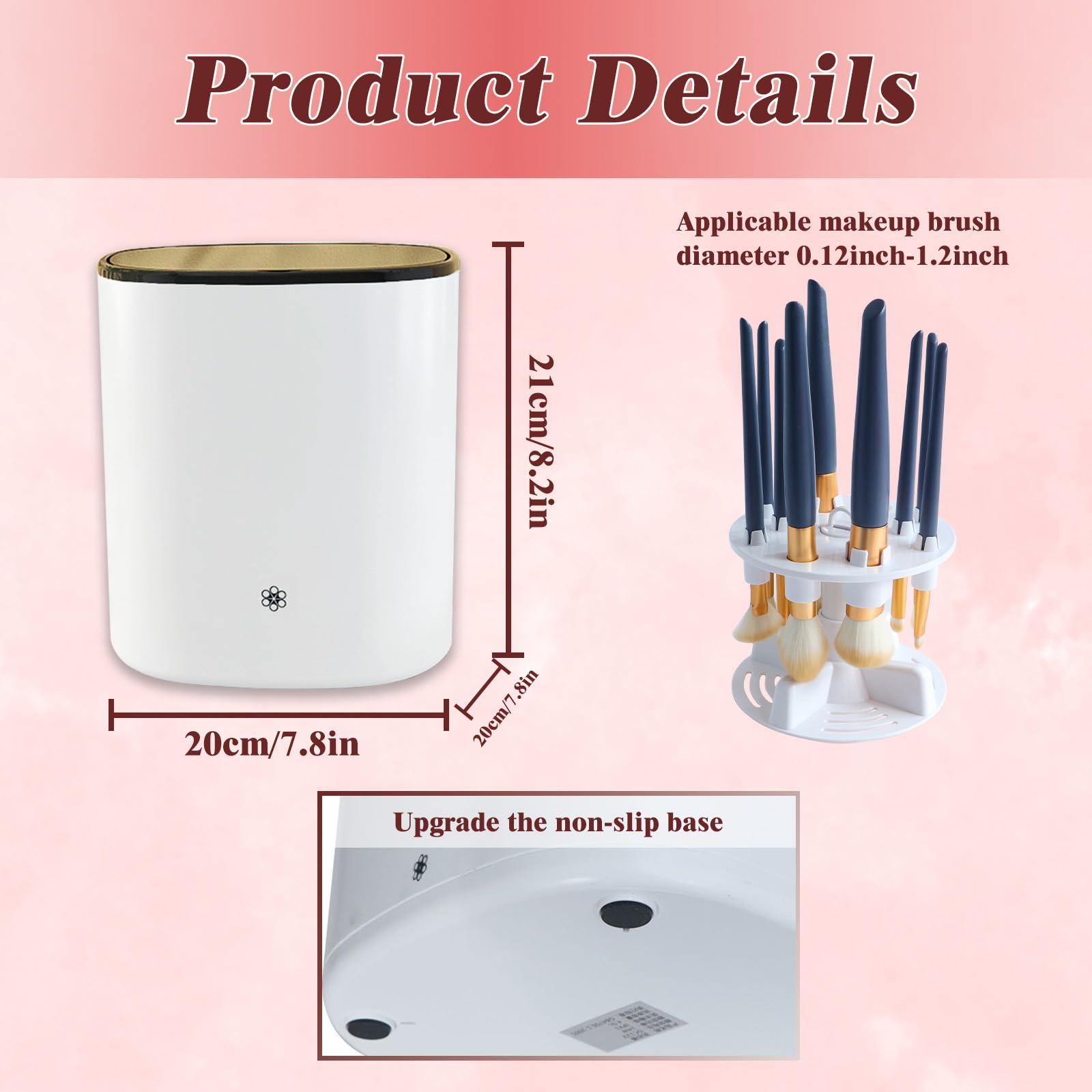 COZYWELL Electric Makeup Brush Cleaner Machine, Cosmetic Washer Fit for All Size Makeup Brushes, Large Capacity, USB Power