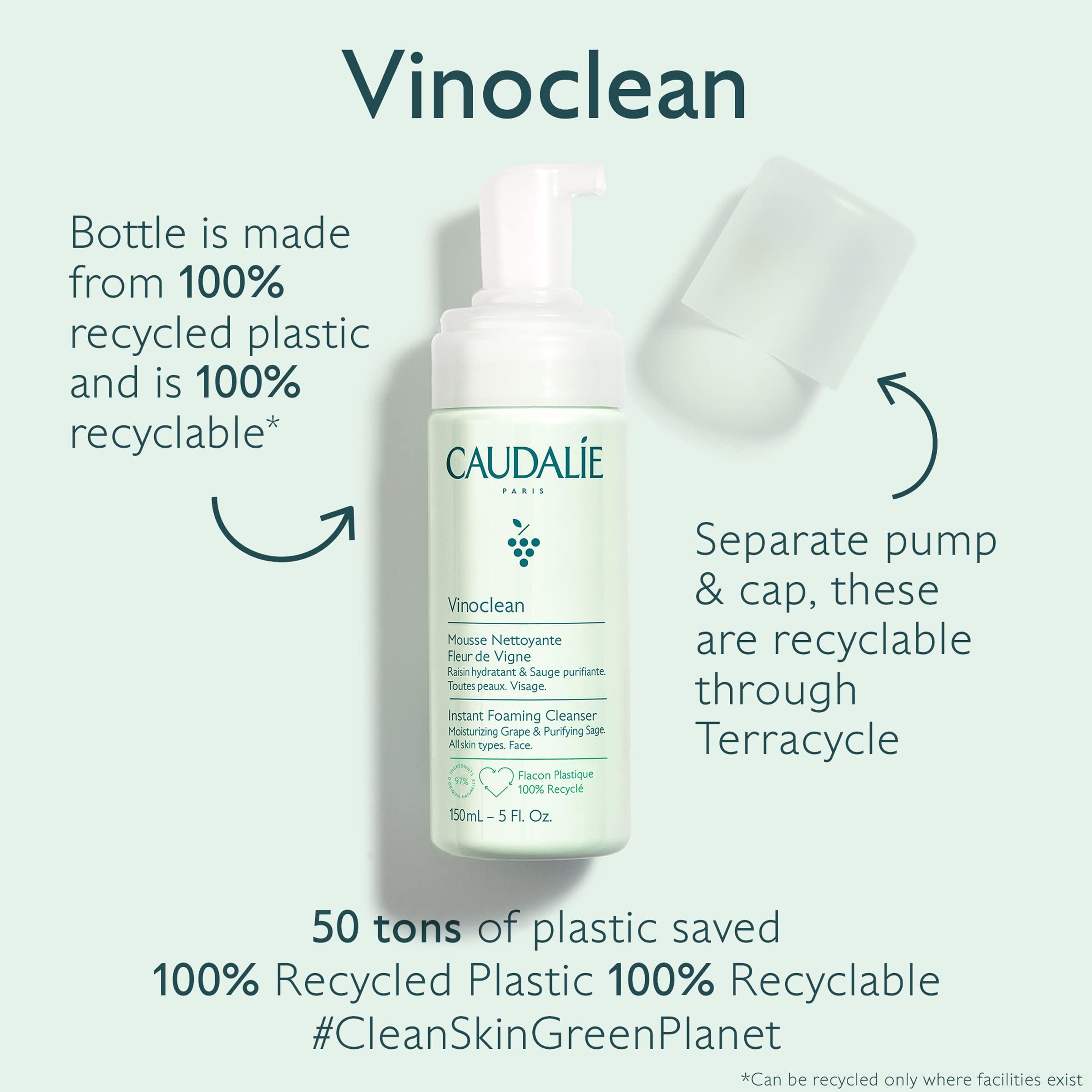 Caudalie Caudalie Instant Foaming Cleanser: Daily Facial Cleanser that Cleanses, Soothes, Reduces Redness, 5 Fl Oz