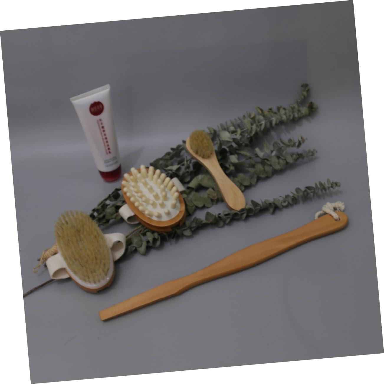 Healeved Healeved 4pcs Taking Shower Tools Bathing Accessories Wooden Bathing Supplies Bathing Tool for Home