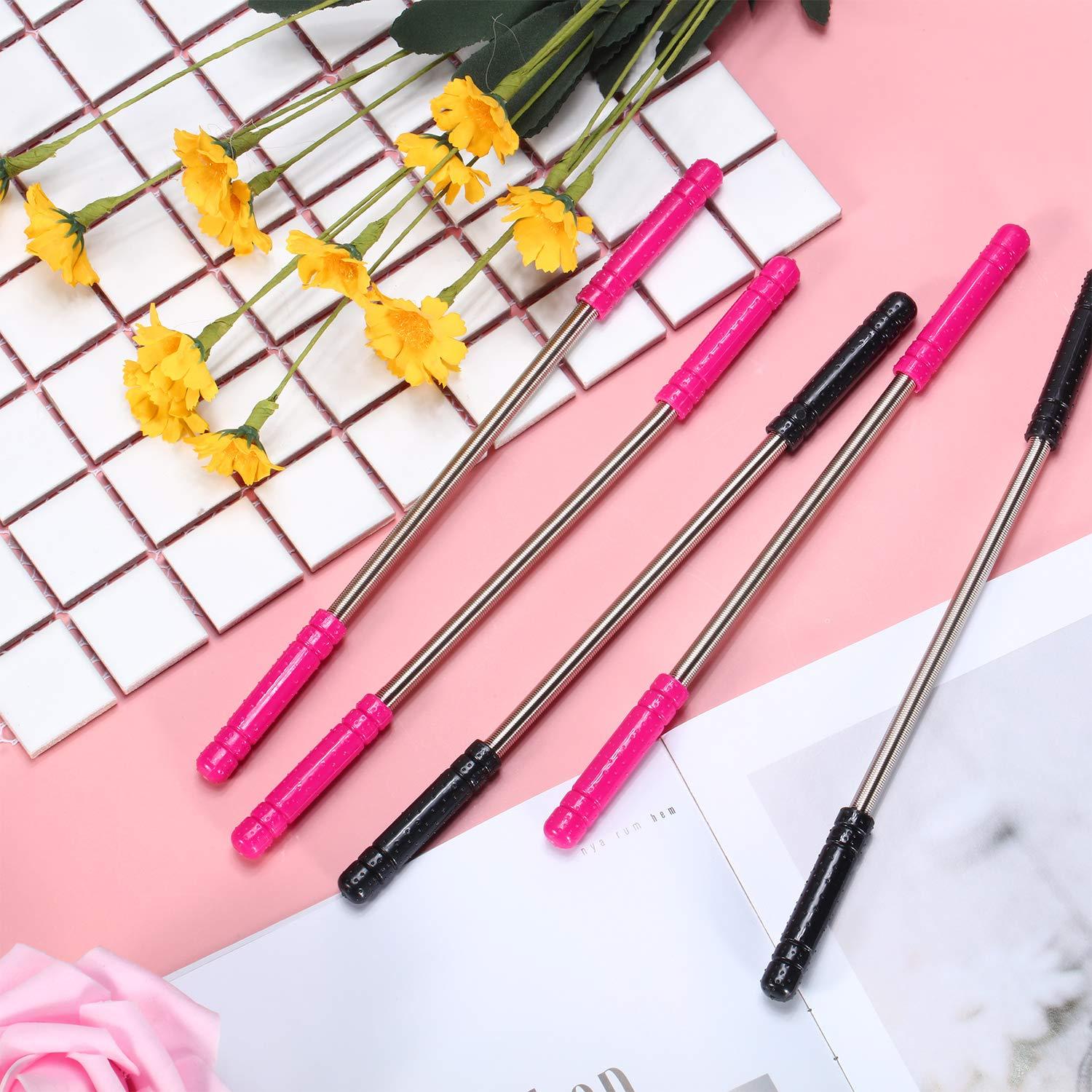 Mudder Mudder 12 Pcs Facial Hair Removal Spring Set Women Eyebrow Face Epilator Coil Portable Hair Remover Spring Threading Tool Bulk for Women Chin Cheek Mustache Upper Lip Neck (Rose Red, Black)