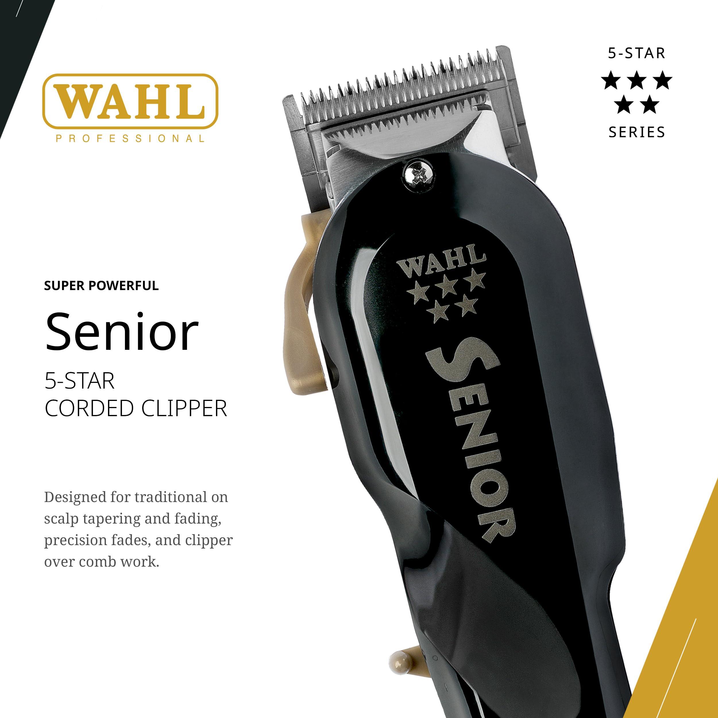 Wahl Professional Wahl Professional 5 Star Senior Clipper Corded Operation Adjustable Taper Lever Includes 3 Guides