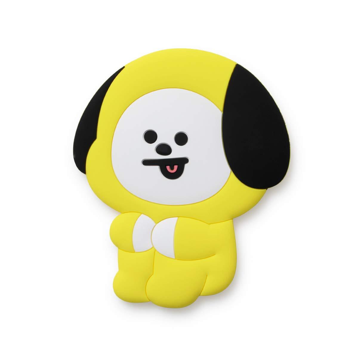 BT21 BT21 CHIMMY Character Small Mini Travel Handheld Hand Mirror for Women and Girls, Yellow