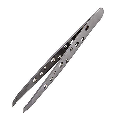 Haoweida Stainless Steel Slant Tip Tweezer - The Best Professional Precision Eyebrow Tweezers,Surgical Grade Stainless Steel for Professional Eyebrow Shaping and Facial Hair Removal 1PC