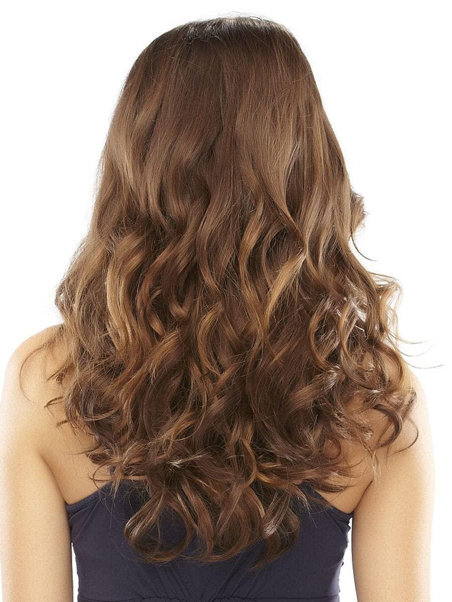easiHair 16" EasiXtend Professional Extensions Color 8 Cocoa - Easihair Hairpieces Human Hair 8 Pieces Clip In Heat Friendly Womens Long Natural Blend No Tangling Bundle MaxWigs Hairloss Booklet