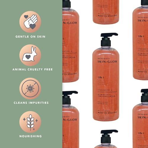 Pecksniff\'s Pecksniff\'s Strawberry and Jojoba Brightener Exfoliating Shower Gel | 1000 ml / 33.80 Fl Oz