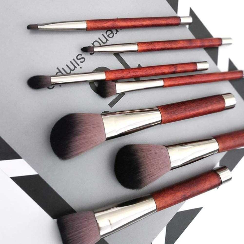 KAABETO 7pcs Makeup Brush Set Wholesale Beginner Makeup Tools-Premium Synthetic Foundation Blending Blush Concealer Eye Face Liquid Powder Cream Cosmetics Brushes Kit with Bag Soft bristles