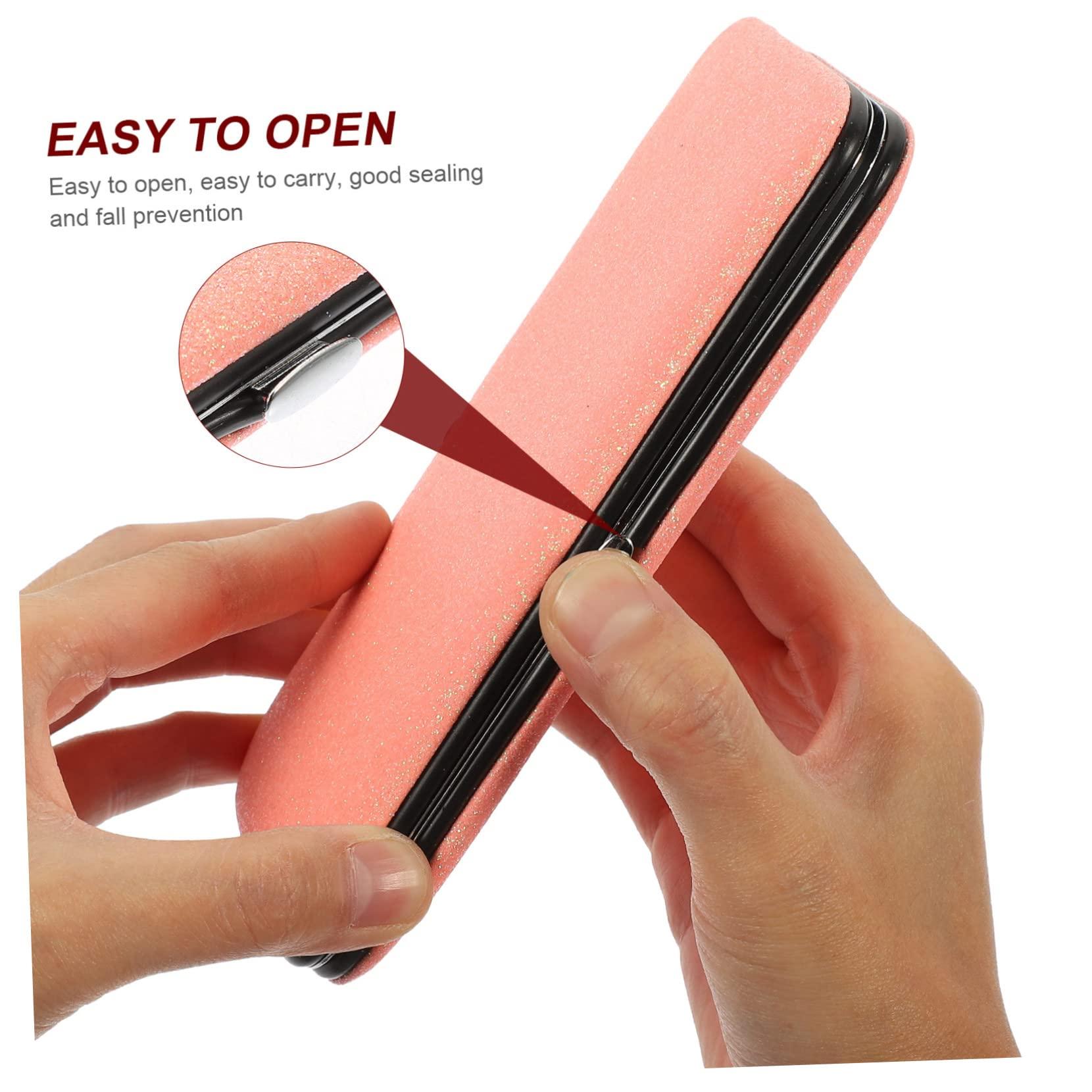 DOITOOL DOITOOL Box Tweezers Storage Bag Eyelash Holder Lashes Tweezers Travel Case Eyelash Container Lash Containers Lash Tweezers Eyelash Extension Tweezers Organizer Makeup Tools Make up Pink