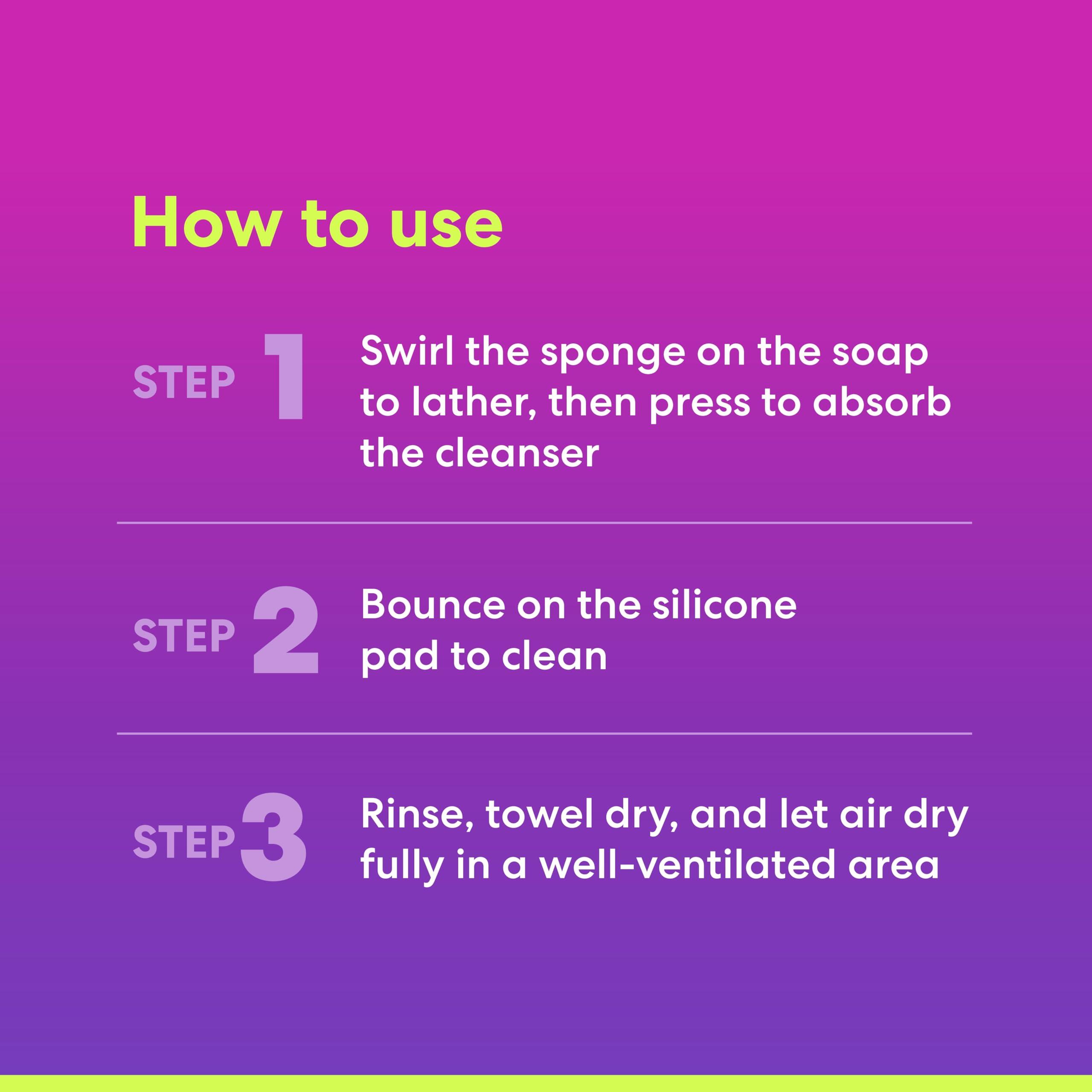 beautyblender Beautyblender | Blendercleanser Solid Lavender Makeup Sponge & Brush Cleanser + Silicone Scrub Mat, Cleansing Tool & Scented Makeup Sponge Cleaner, Vegan, Cruelty Free, Made in the USA, 1 oz